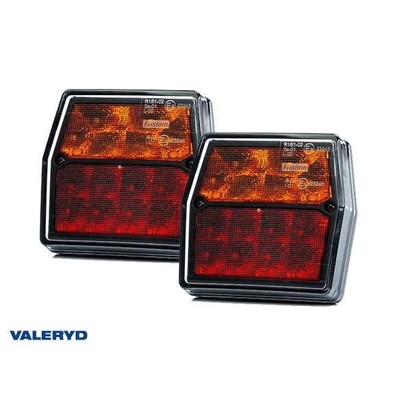 VALERYD LED Baklampa Valeryd Hö/Vä 99,7×92,7×30 , skyltbelysning,bajonett 4(5)pol CC=45mm (2-pack)