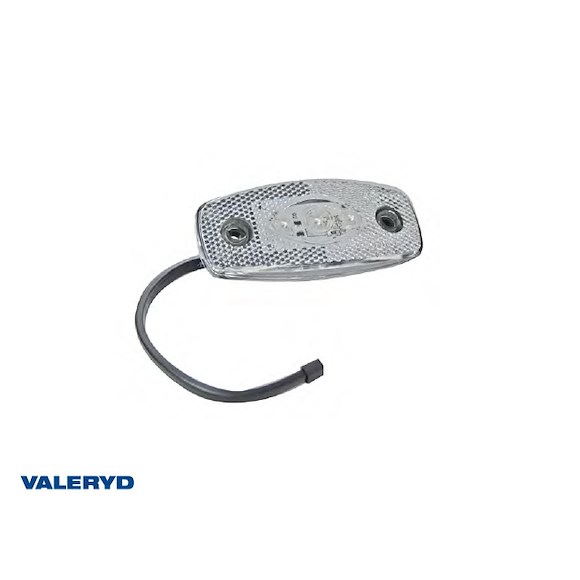 VALERYD LED Positionsljus med reflex vit Ajba 12/24 V 103x45x30 mm 0,5 m kabel