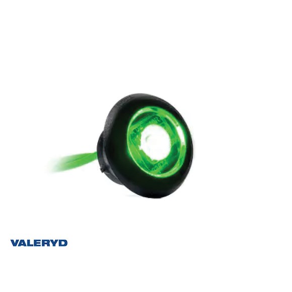 VALERYD LED Positionsljus Valeryd Ø32x17,2mm Grön 12-36V inkl. 0.15m Kabel
