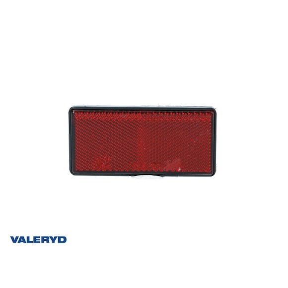 VALERYD Rektangulär reflex Radex självhäftande röd Radex 103x51 mm