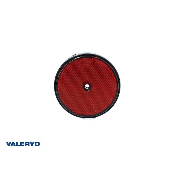 VALERYD Rund reflex Radex Ø80 mm röd med skruvhål