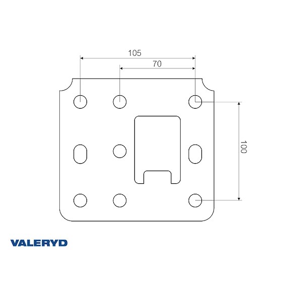 VALERYD Stödhjul Ø60 mm automatiskt varmgalvaniserad 500 kg 200x55 mm