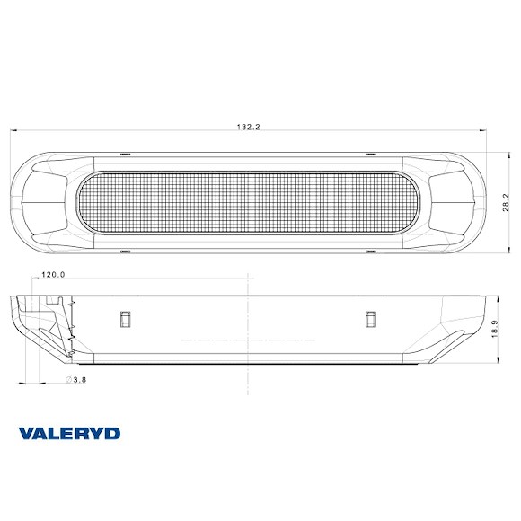 VALERYD Universal LED-baklampa Valeryd 3-funktionell Stopp/Position/Blinkers,12/24V, 1m 