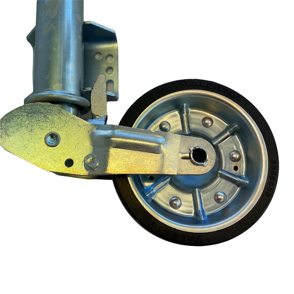 VALERYD Automatstödhjul Ø60mm rund, stålfälg, Fullgummihjul 200x60mm Belastning 500kg. F