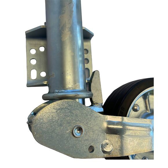 VALERYD Automatstödhjul Ø60mm rund, stålfälg, Fullgummihjul 200x60mm Belastning 500kg. F