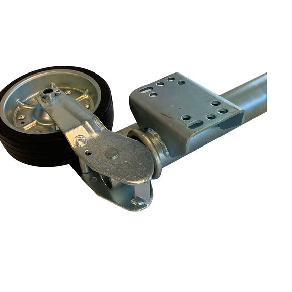 VALERYD Automatstödhjul Ø60mm rund, stålfälg, Fullgummihjul 200x60mm Belastning 500kg. F