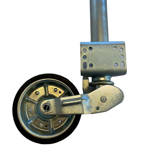 VALERYD Automatstödhjul Ø60mm rund, stålfälg, Fullgummihjul 200x60mm Belastning 500kg. F