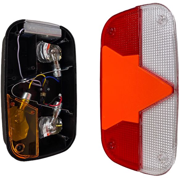 VALERYD Baklampa Aspöck Multipoint III, Vä, 244x138x60 med dimljus, bajonett inkl. glödl