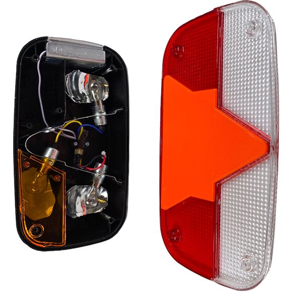 VALERYD Baklampa Aspöck Multipoint III, Vä, 244x138x60 med dimljus, bajonett inkl. glödl