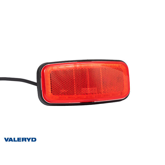 VALERYD LED Sidomarkeringslykta 125x60x24mm röd 46cm kabel