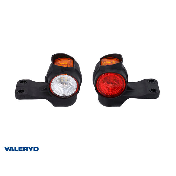 VALERYD LED Sidomarkeringslykta Fristom 113x86xO52mm Vä röd/vit/gul 12-36V. 0.5m kabel