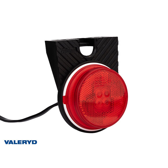 VALERYD LED Sidomarkeringslykta O80x118x29mm röd 46cm kabel