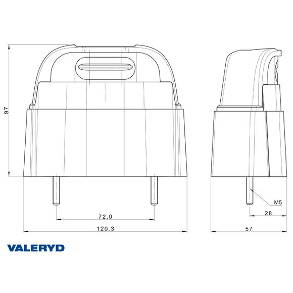 VALERYD LED Skyltlykta 120.3x97x57 inkl 450mm kabel