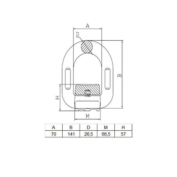 VALERYD Lyftögla svetsbar med fjäder G80 8000 kg