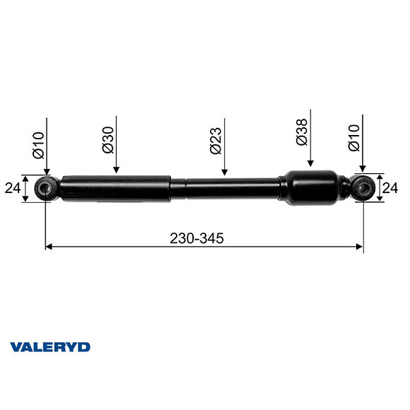 VALERYD Påskjutsdämpare AL-KO 120SR CC=230/345