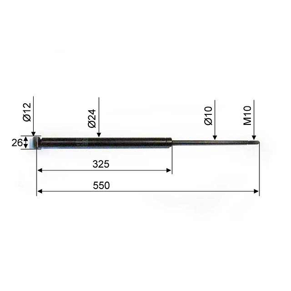 VALERYD Påskjutsdämpare passar till GRAU GTA 1.0 CC=550