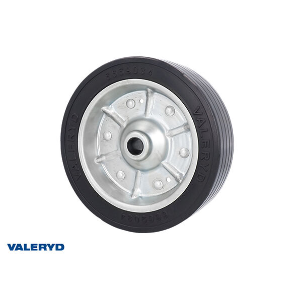 VALERYD Reservhjul 215x65mm med stålfälg. Fullgummihjul O20mm/60mm 500kg