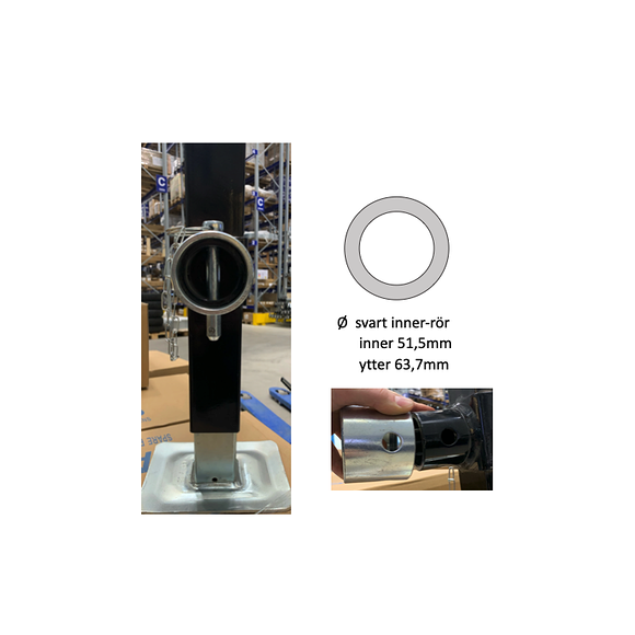 VALERYD Stödben kraftigt med vev 640-1000 mm