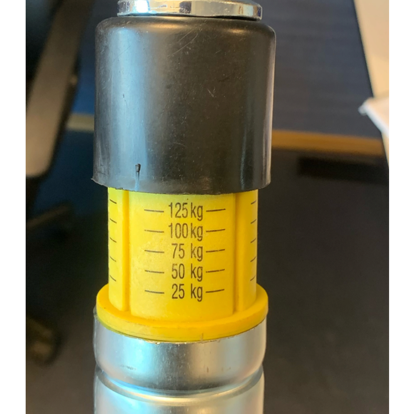 VALERYD Stödhjul med våg 48mm Fullgummihjul 225x65mm viktindikator