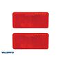 VALERYD Rektangulär reflex 90*40 mm röd självhäftande (2-pack)