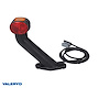 VALERYD Breddmarkeringslykta Aspöck Superpoint II 168x170mm Hö röd/vit/gul 24V med P&R 1,25m kabel