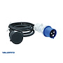 VALERYD CEE adapter 3-polig CEE hane-Schuko hona L= 1,5 m 250V/16A IP44