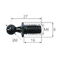 VALERYD Kulbult Ø8 L=27 M6