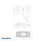 VALERYD LED Sidomarkeringsljus med reflex orange Ajba 12/24 V 103x45x30 mm 0,5 m kabel