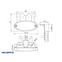 VALERYD LED Sidomarkeringsljus Valeryd 102,4x74x37,8mm 12-36V gul  50cm kabel inkl. QS07