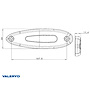 VALERYD LED Sidomarkeringsljus Valeryd 129x38x11,4mm 12-36V gul inkl. 1m Kabel