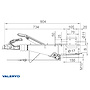 VALERYD Påskjutsbroms AL-KO 251 S Fyrkantsinfästning 100x100 1500-2700 kg