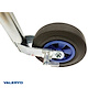 VALERYD Stödhjul Ø48mm Plastfälg Fullgummihjul 200x50 mm med lås. Belastning 150 kg