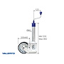 VALERYD Stödhjul Ø60 mm automatiskt varmgalvaniserad 500 kg 200x55 mm